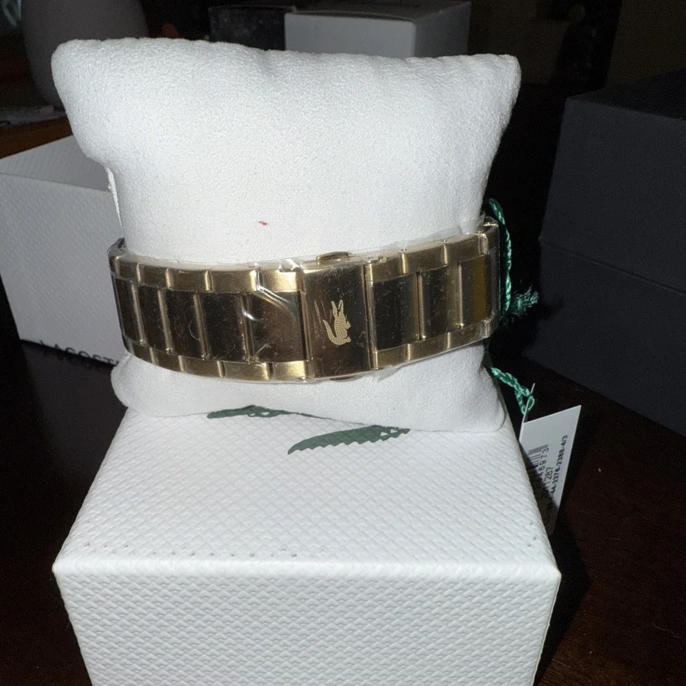 Lacoste 2011287 Men's Finn Quartz Gold-Tone Bracelet Watch 44mm
